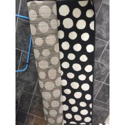 IKEA black and white polka dot rug