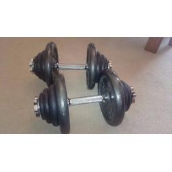 York Pro Power Dumbell Set