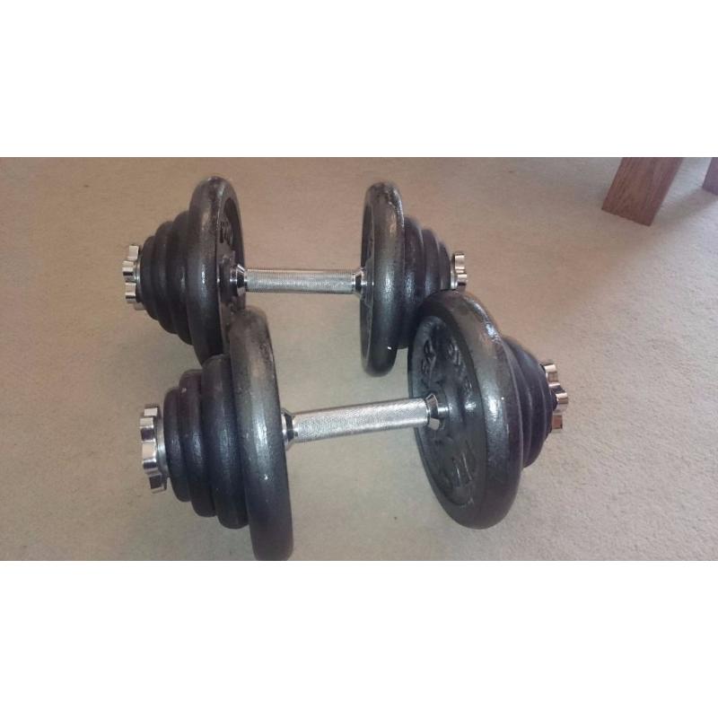 York Pro Power Dumbell Set