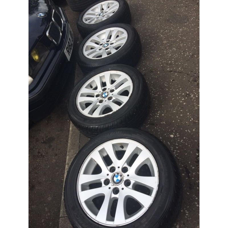 Genuine 16" BMW alloys with good tyres!