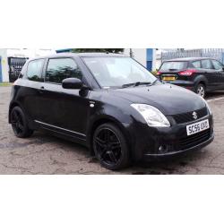 2007 56 SUZUKI SWIFT 1.5 VVTS GLX MOT 04/17 BLACK (CHEAP PART EX TO CLEAR)