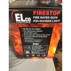 Led fire and shower rated downlights