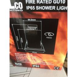 Led fire and shower rated downlights