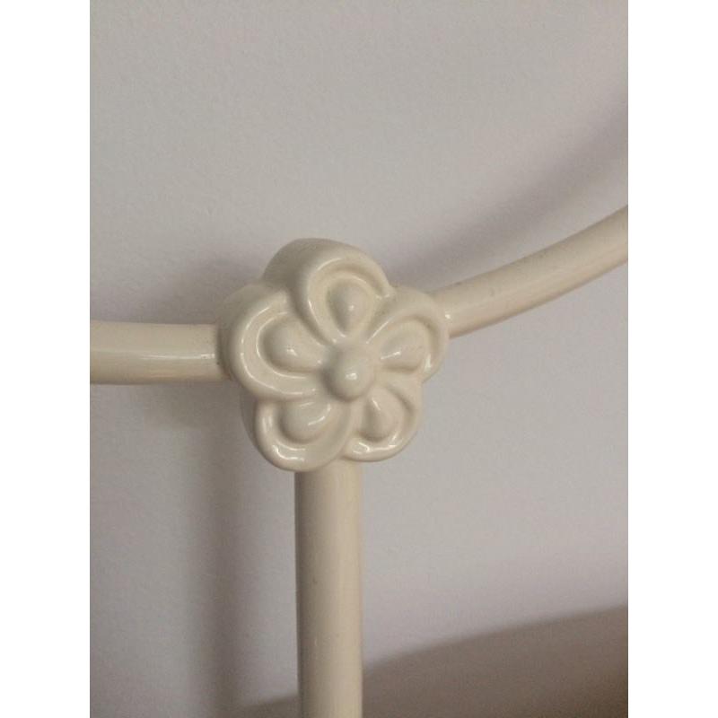 Super King cream metal headboard