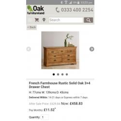 oak chest a draws