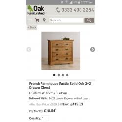 oak chest a draws