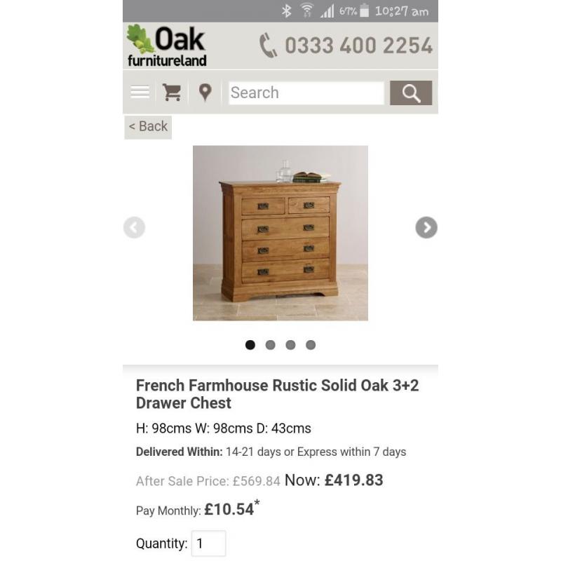 oak chest a draws