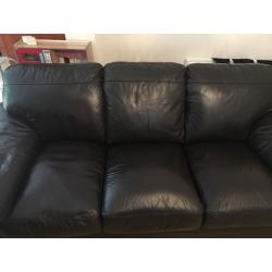 Three seater leather sofa