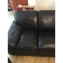 Three seater leather sofa