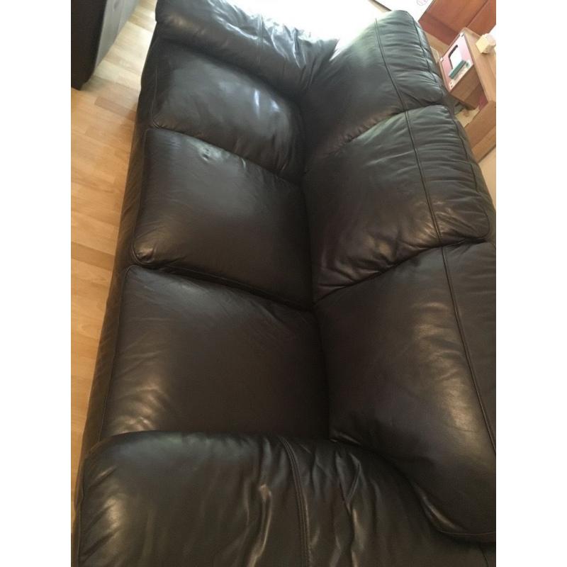 Three seater leather sofa