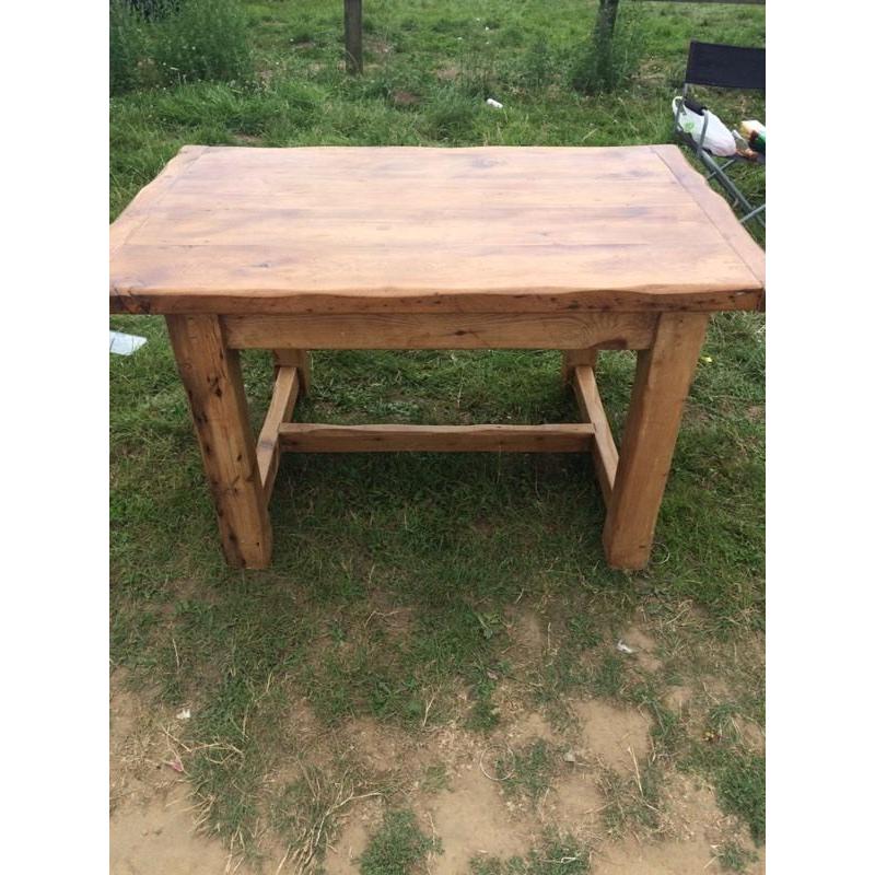 Chunky Solid Pine Dining Table