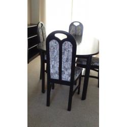 Black Ash Dining Table & 4 Chairs