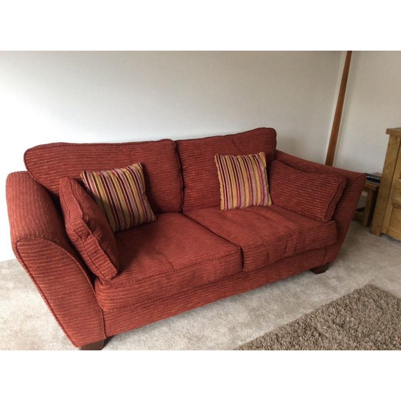 Red 3 Seater Sofa