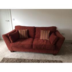 Red 3 Seater Sofa