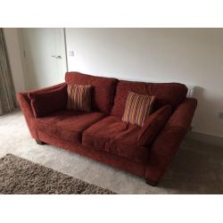 Red 3 Seater Sofa