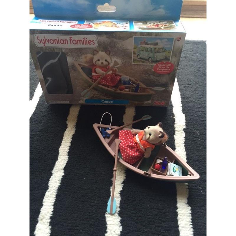 Sylvanian Families Canoe and Pizza Parlour Set.