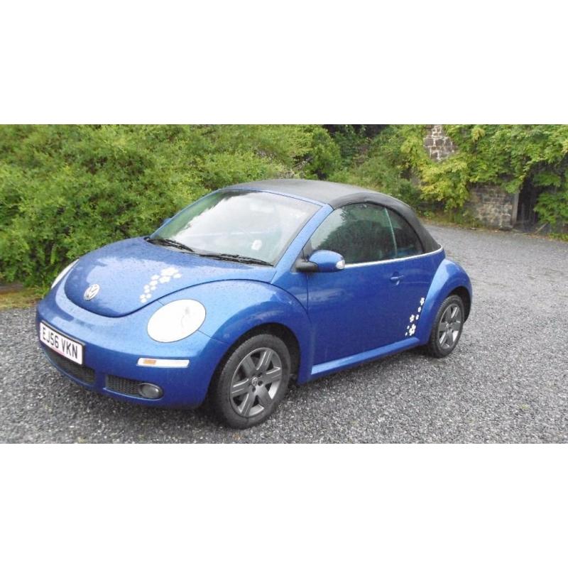 2006 VW Beetle convertable 1.6 , immaculate, fsh inc cambelt, long MOT, electric roof