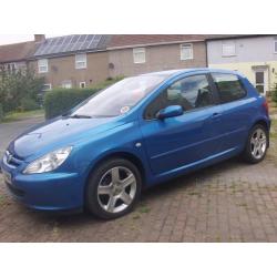 2003 BLUE PEUGEOT 307 XSI 3 DOOR HATCHBACK GOOD RUNNER