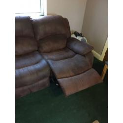 Reclining sofa and chair