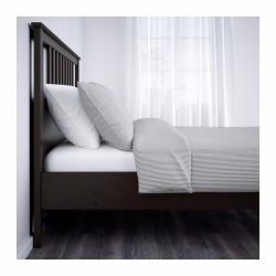 HEMNES Black Wooden King Size Bed