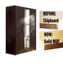 BRAND NEW- 3 Door Wardrobe with Long Mirror in 4 Colours! SAME/NEXT DAY DELIVERY!