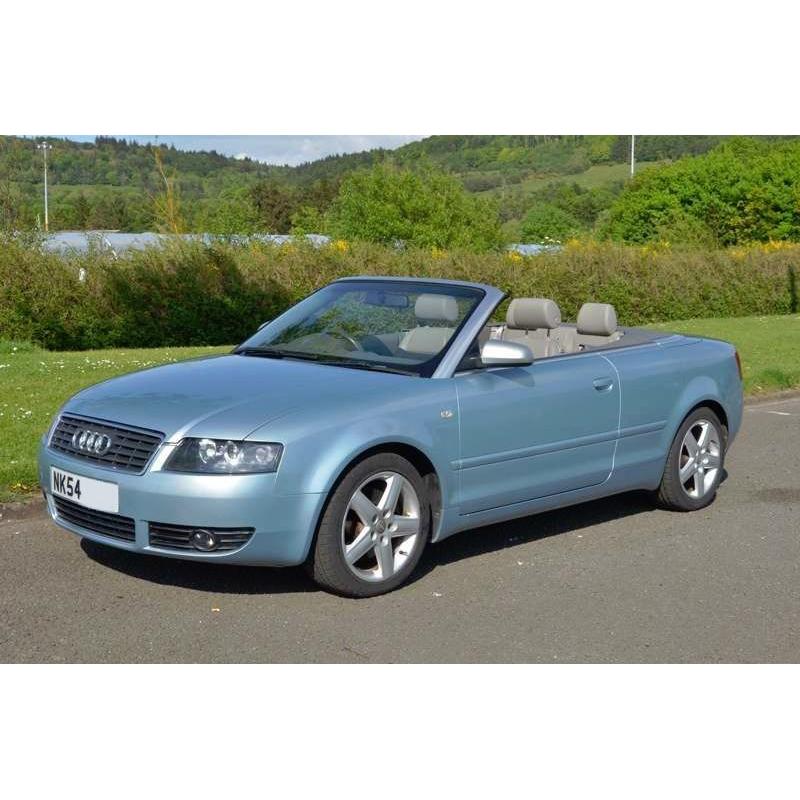 Stunning Audi A4 1.8T Convertible 2005 FSH Pale Blue low mileage, MOT til May 2017