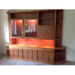 Vintage teak display unit, bar and sideboard.