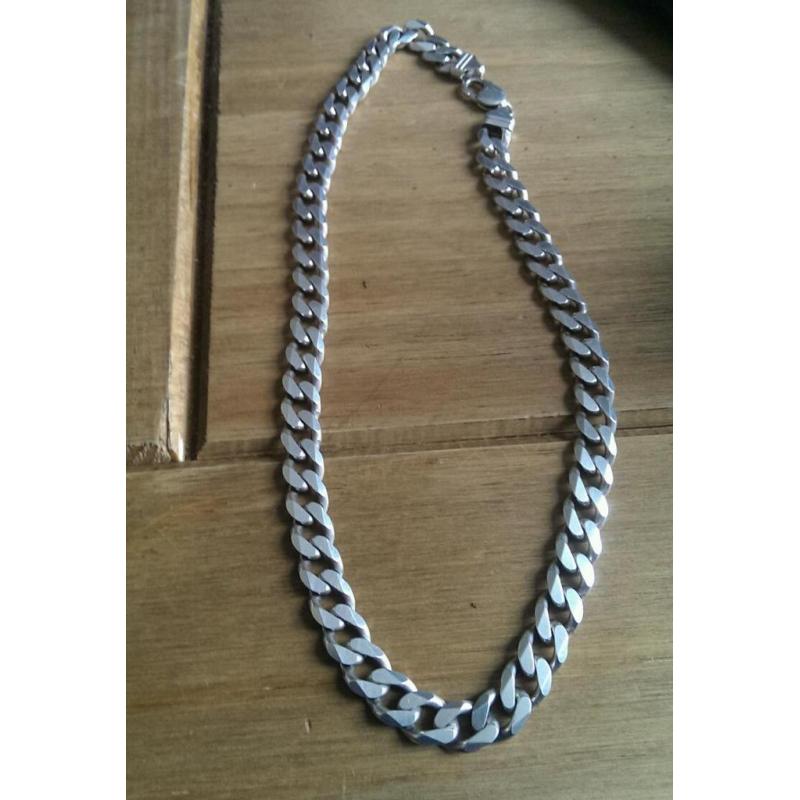 Solid silver chain jewellery