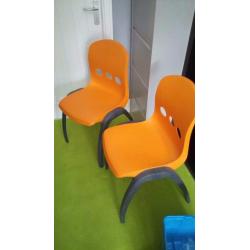 Orange chairs - Dont lean back furniture - Two