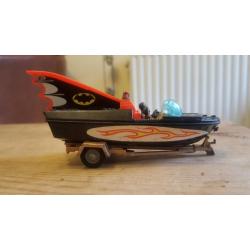 CORGI 1966 BATMOBILE ,BAT BOAT AND TRAILER