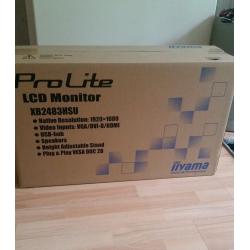 Iiyama ProLite XB2483HSU-B2 (24" Inch) LED Backlit LCD Monitor 3000:1 250cd/m2