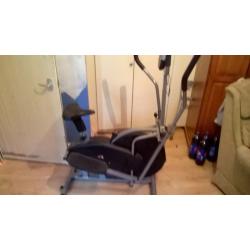 2in1 elliptical cross trainer + exercise bike, with seat, cardio + pulse sensor