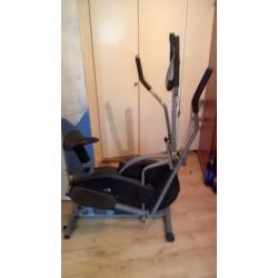 2in1 elliptical cross trainer + exercise bike, with seat, cardio + pulse sensor