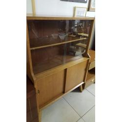 Vintage Display Cabinet with Storage