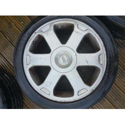 4 x genuine 17" Audi Wheels. Ideal for VW T4 T5