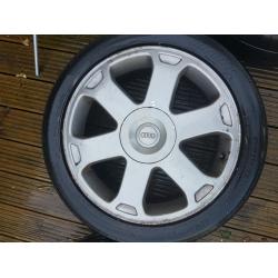 4 x genuine 17" Audi Wheels. Ideal for VW T4 T5