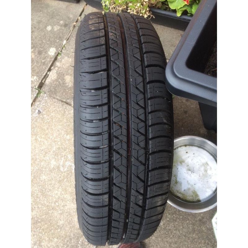 Vgc vw spare wheel 5stud 14 in Firestone tyre near new bargain. Buy !!!