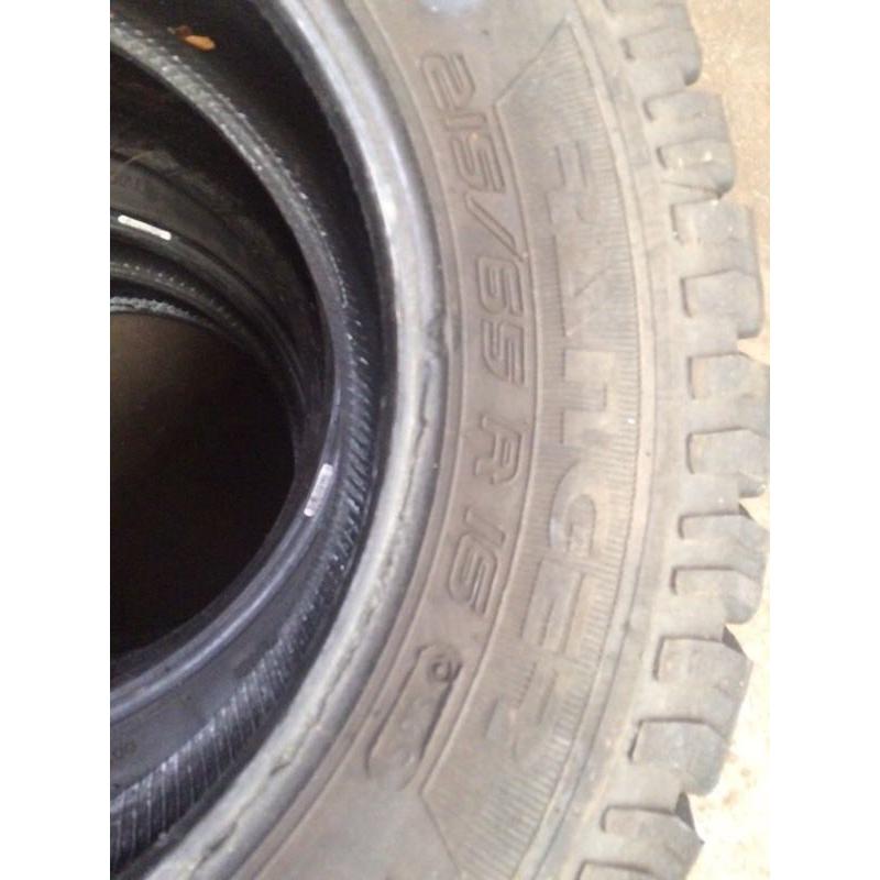 Insa turbo ranger 215/65/16 all terrain tyres x4