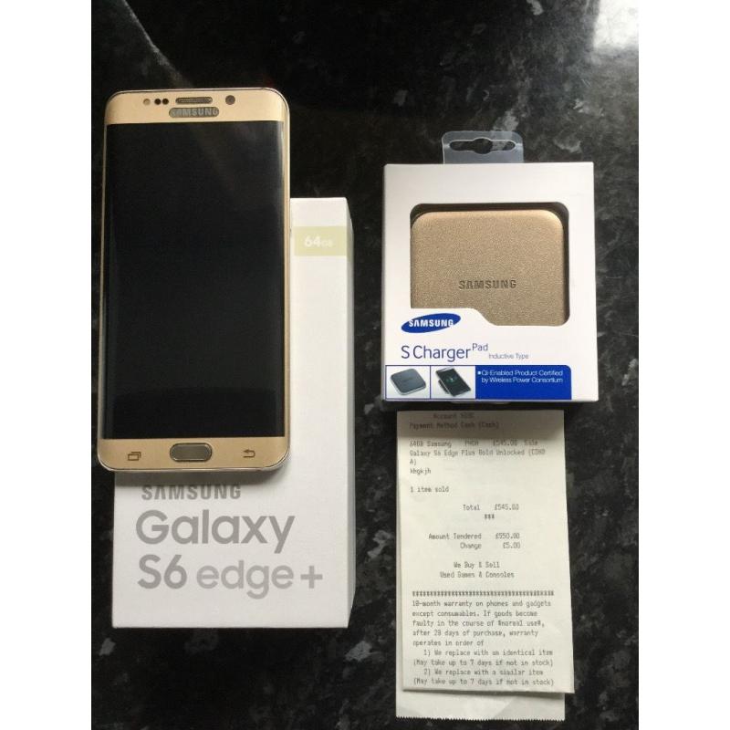 Immaculate Gold 64GB Samsung Galaxy S6 Edge + Unlocked.