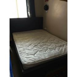 Double leather bed