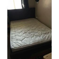 Double leather bed