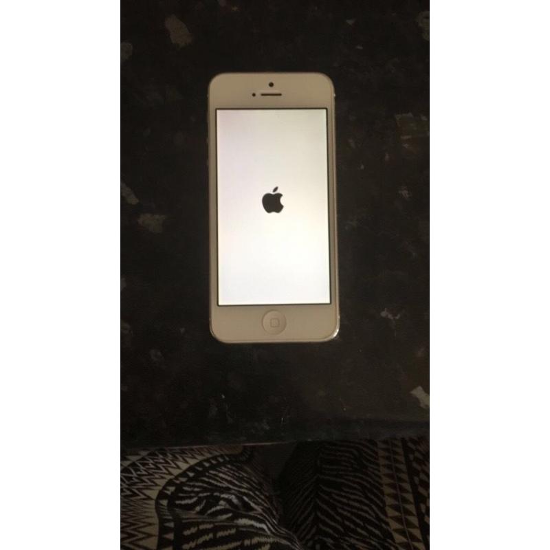 White iPhone 5 90 unlocked.