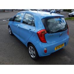 2012 KIA PICANTO 1.0 1 AIR 5 Door Hatchback Blue *****ZERO ROAD TAX *****