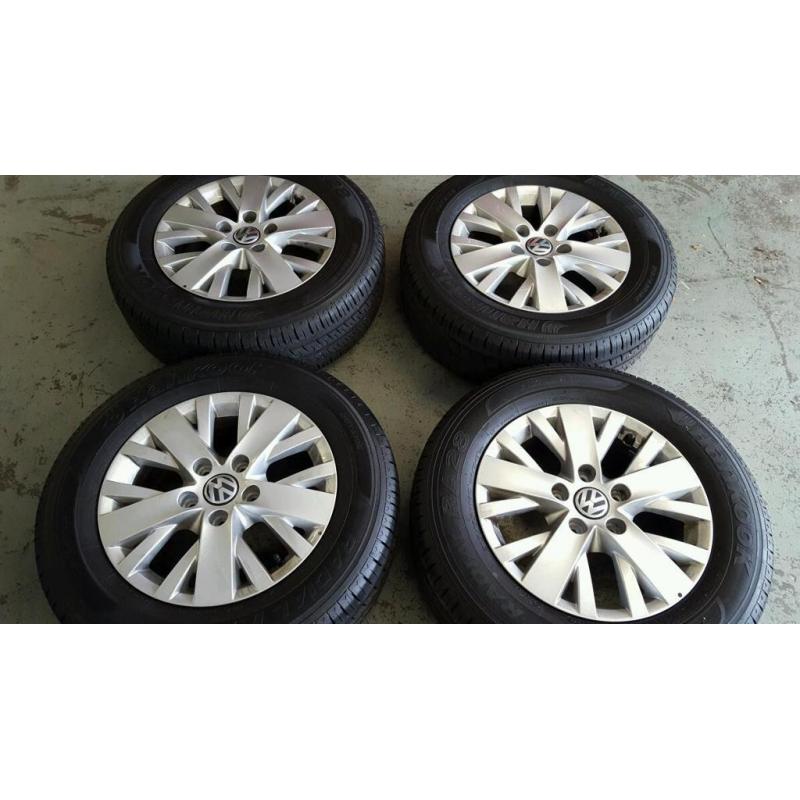 Volkwagon T5, Set of 4, 16 inch alloys. Immaculate condition with excellent tyres.