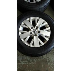 Volkwagon T5, Set of 4, 16 inch alloys. Immaculate condition with excellent tyres.