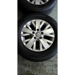 Volkwagon T5, Set of 4, 16 inch alloys. Immaculate condition with excellent tyres.