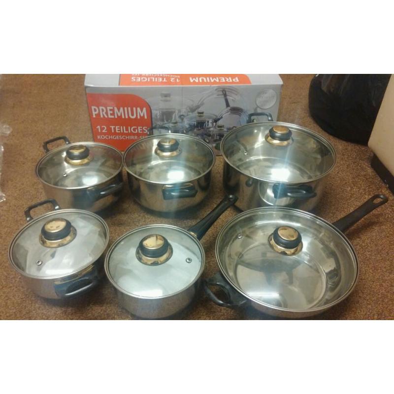 Pots and pans cookware set brand new