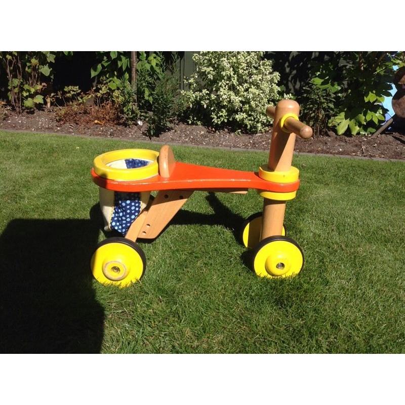 Children's, toddler wooden trike, bike.