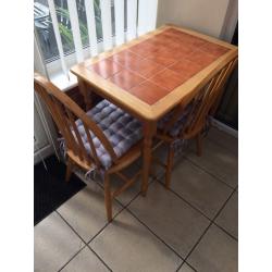 Kitchen table and 2 chairs