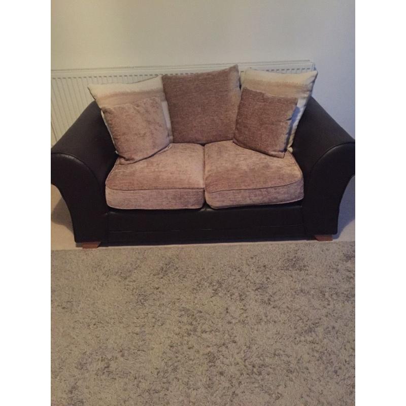 2 Seater Sofa Brown